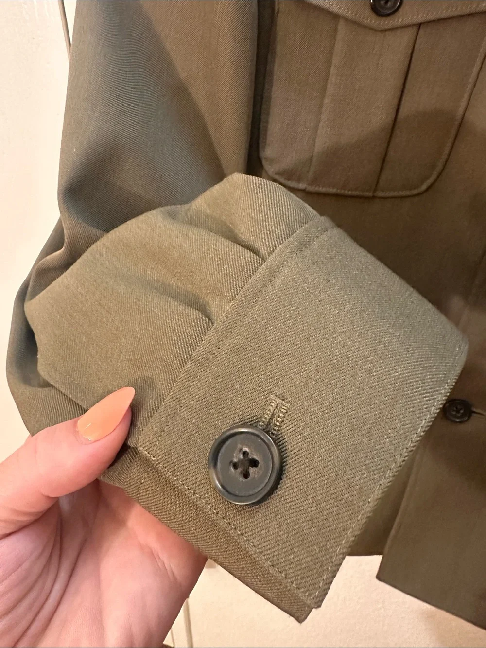 Banana Republic Men's Olive Green Military Field Jacket